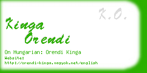 kinga orendi business card